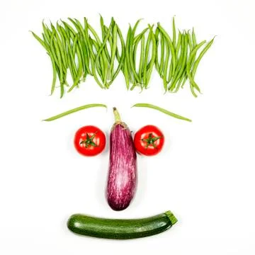 Funny vegetables face Stock Photos