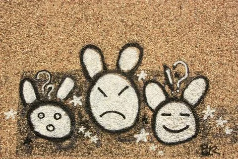 Funny wall drawings Fotos de archivo