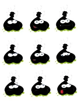 Funny waste sack Stock Illustration