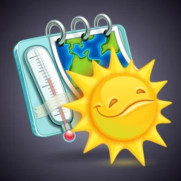 Funny weather Icon Stock Illustration