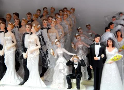 Funny wedding figures Stock Photos