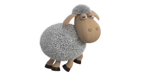 Funny white sheep doing gymnastics Stock Footage 111465009