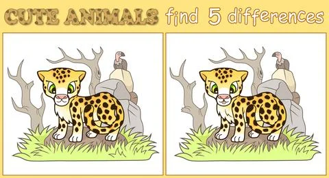 Funny wild animals Stock Illustration