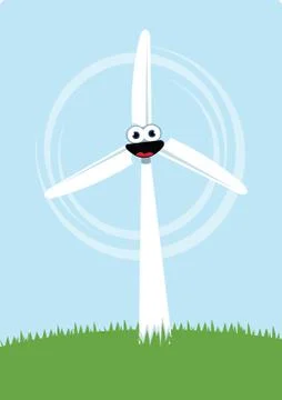 Funny windmill Stock Illustration