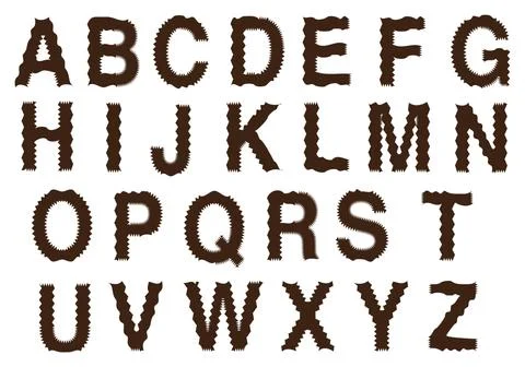Funny Wobbly Alphabets Vector Font Design 스톡 일러스트
