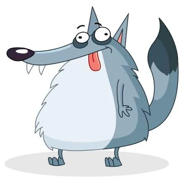 Funny wolf Stock Illustration