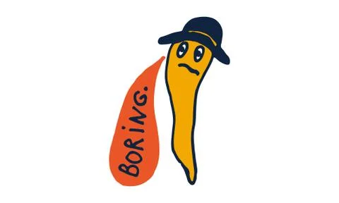 Funny worm with speech bubble Stock Illustration