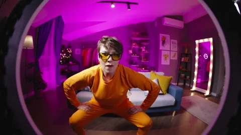 Funny young female dancer makes popular Stock Video Pond5