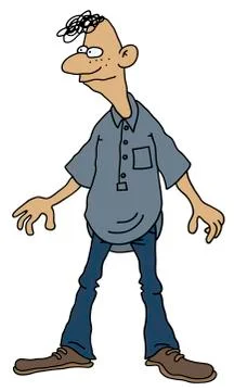 Funny young man Stock Illustration