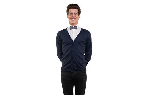 Funny young man looking at camera Stock Photos
