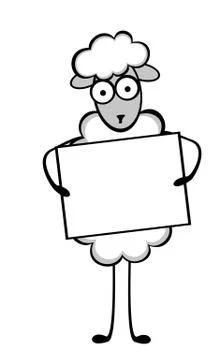 Funny young sheep Stock Illustration