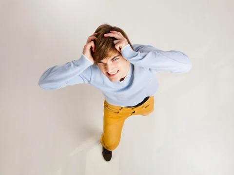 Funny yung man Stock Photos