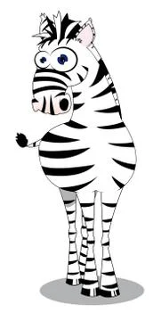 Funny zebra Stock Illustration