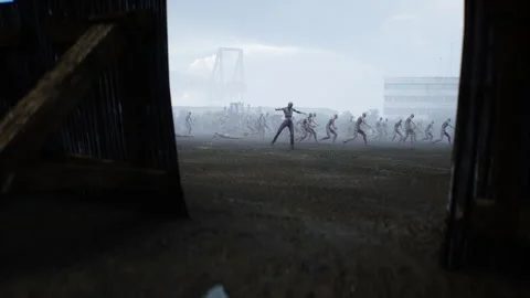Funny zombie dancing. Apocalyptic concept. Vidéo 304687123