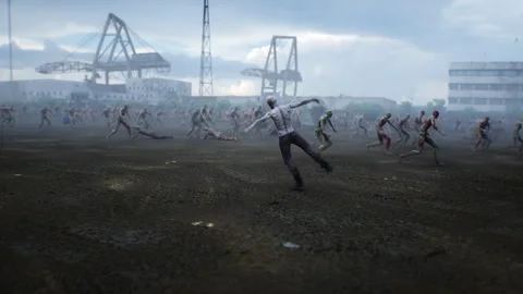 Funny zombie dancing. Apocalyptic concept. Vidéo 304687356