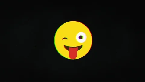 Funy smile hud holographic symbol on dig... | Stock Video | Pond5