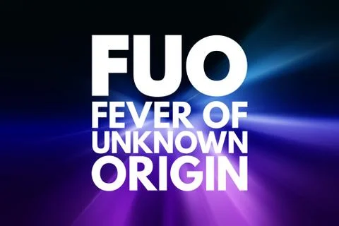 FUO - Fever of Unknown Origin acronym, concept background Stock Illustration