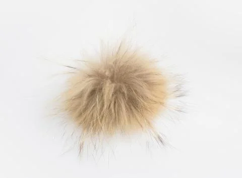 Fur ball on a white background isolate Stock Photos