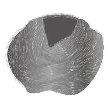 Fur circle scarf vector design template 스톡 일러스트