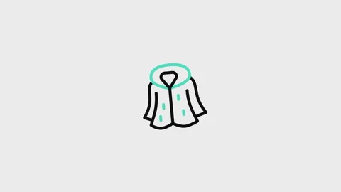 Fur Coat Animated Icon Video stock 320225726