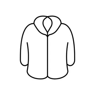 Fur coat icon element of winter clothes icon for mobile concept and web apps. Stock Illustration