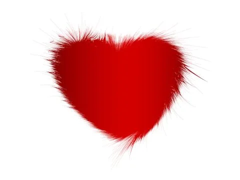 Fur heart Stock Illustration