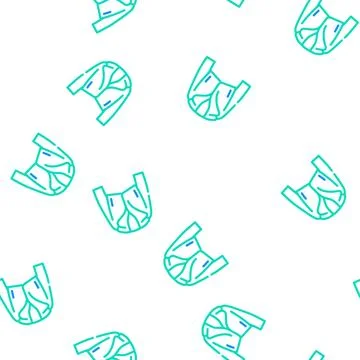 Fur jacket outerwear female vector seamless pattern Stock Illustration