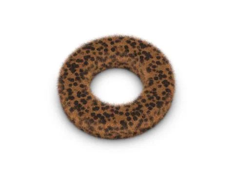 Fur letter O Stock Illustration