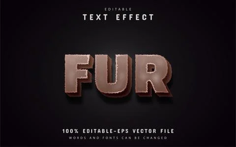 Fur text effects Stock Illustration