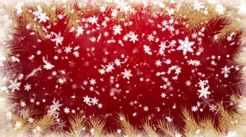 The fur-tree branches, falling snow - the Christmas background Video stock 10565619