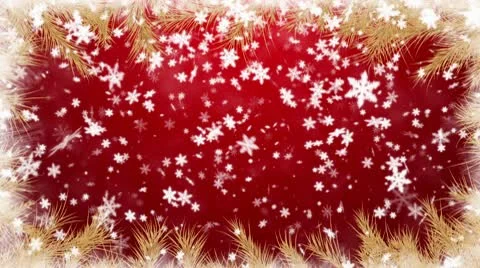 The fur-tree branches, falling snow - the Christmas background Stock Footage 10565792