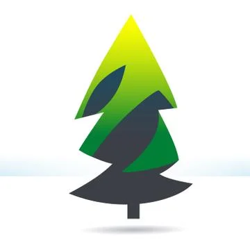 Fur-tree green icon Stock Illustration