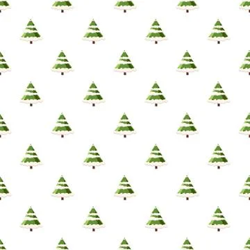 Fur tree in snow pattern 스톡 일러스트