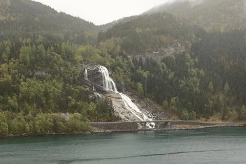 Furebergsfossen Waterfall Foto stock