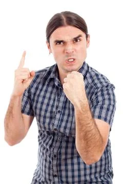Furious angry aggressive man Stock Photos
