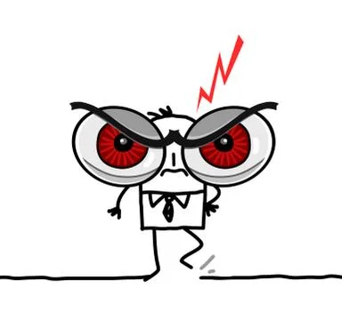 Furious businessman Stock Illustration