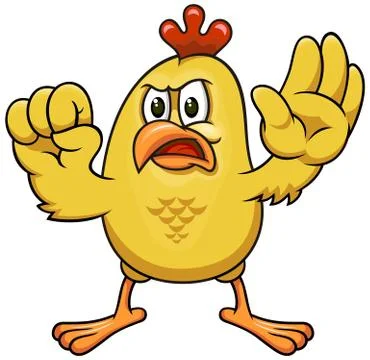 Furious chicken Stock Illustration