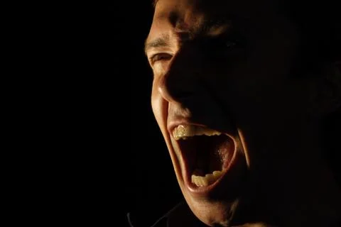 Furious cry Stock Photos