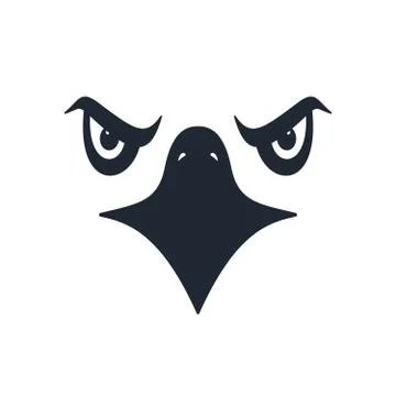 Furious eagle face, vector illustration Stock Illustration