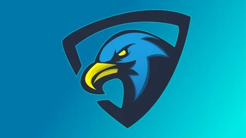 Furious eagle sport vector logo Illustration