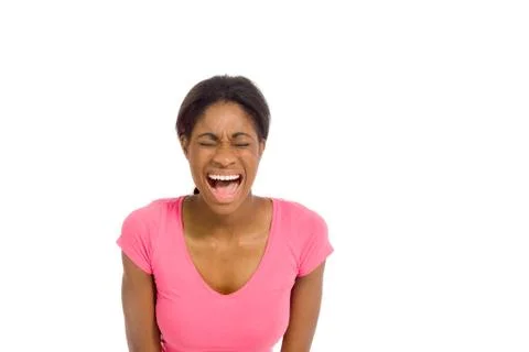 Furious model screaming Stock Photos