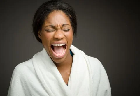 Furious model screaming Stock Photos