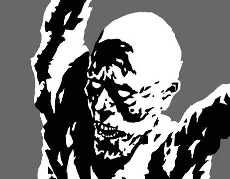 Furious monster aggression. Vector illustration. Stock Illustration