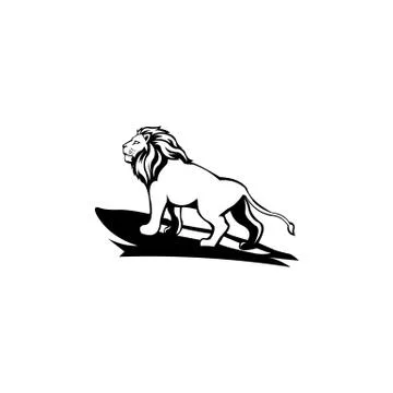 Furious wild lion Stock Illustration