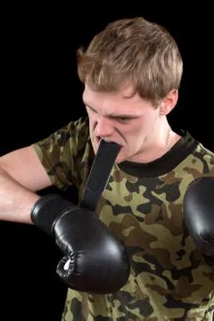 Furious young man Stock Photos