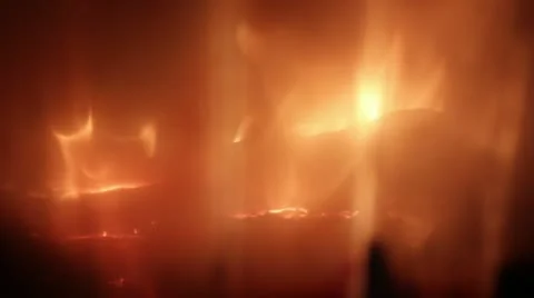 Furnace (burning log) _1 Stock Footage 17150400