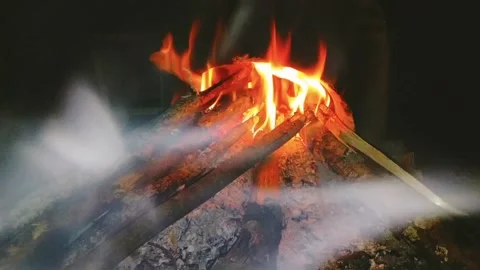 Furnace fire Stock Footage 204996487