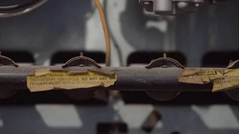 Furnace lighting up Stock Footage 72592315