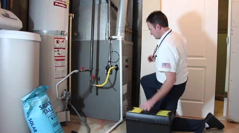 Furnace Repair 2 Video stock 47413247