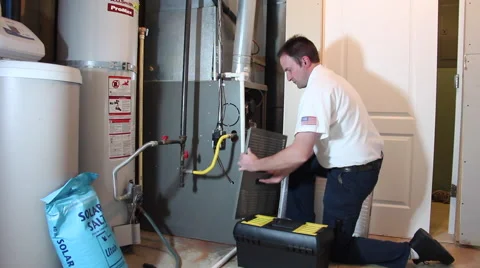 Furnace Repair Video stock 47413157